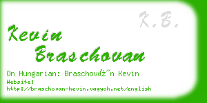 kevin braschovan business card